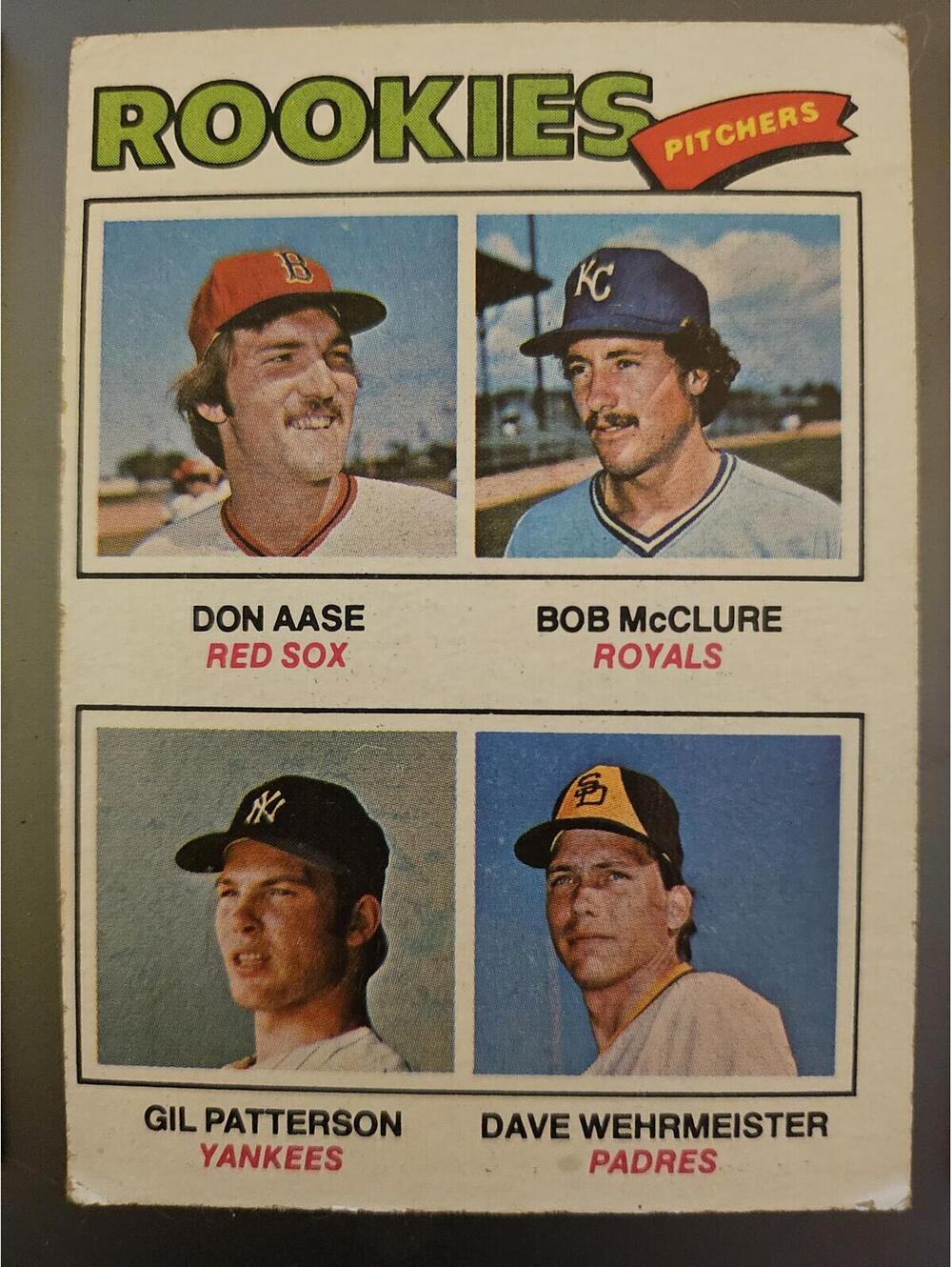 1977 Topps Rookie Pitchers #472 Don Aase Bob McClure (RC)  -  as is